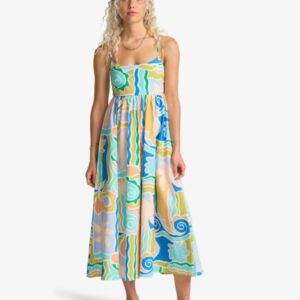 Vestido Billabong Island Life Midi Azul