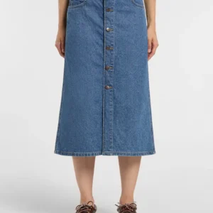 Falda Dickies Vaquera Midi Azul Clásico