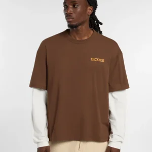 Camiseta Dickies ligera 2 en 1 Payson Marrón
