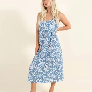 Vestido largo OXBOW Coral Azul