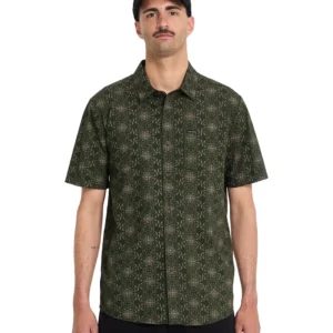 Camisa Volcom de manga corta Scaler Stone Verde