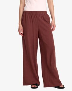 Pantalón Rvca cintura elástica Mujer New Yume Wide Marrón