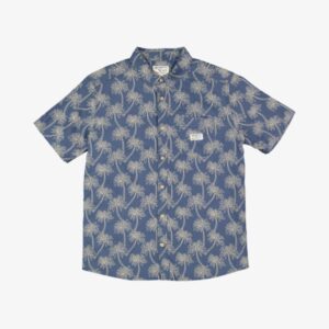 Camisa Rvca de Manga Corta Hombre Exotica Azul