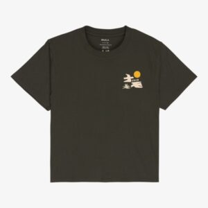 Camiseta Rvca de manga corta Mujer Coastal Flight Marrón