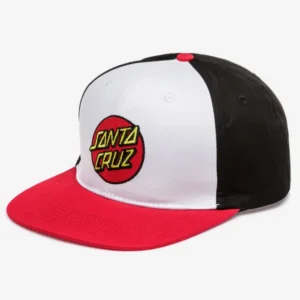 Gorra Santa Cruz Classic Dot Snapback Negra y Roja