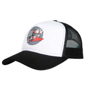 Gorra Santa Cruz Meek Slashed Dot Meshback Negra y Blanca