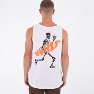 Camiseta Hurley de tirantes Printing press flamingue Blanca