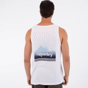 Camiseta Hurley de tirantes Printing press surfwar  Blanca