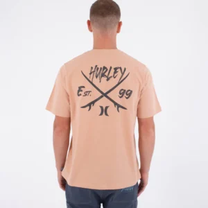 Camiseta Hurley manga corta  Printing press evy  Naranja