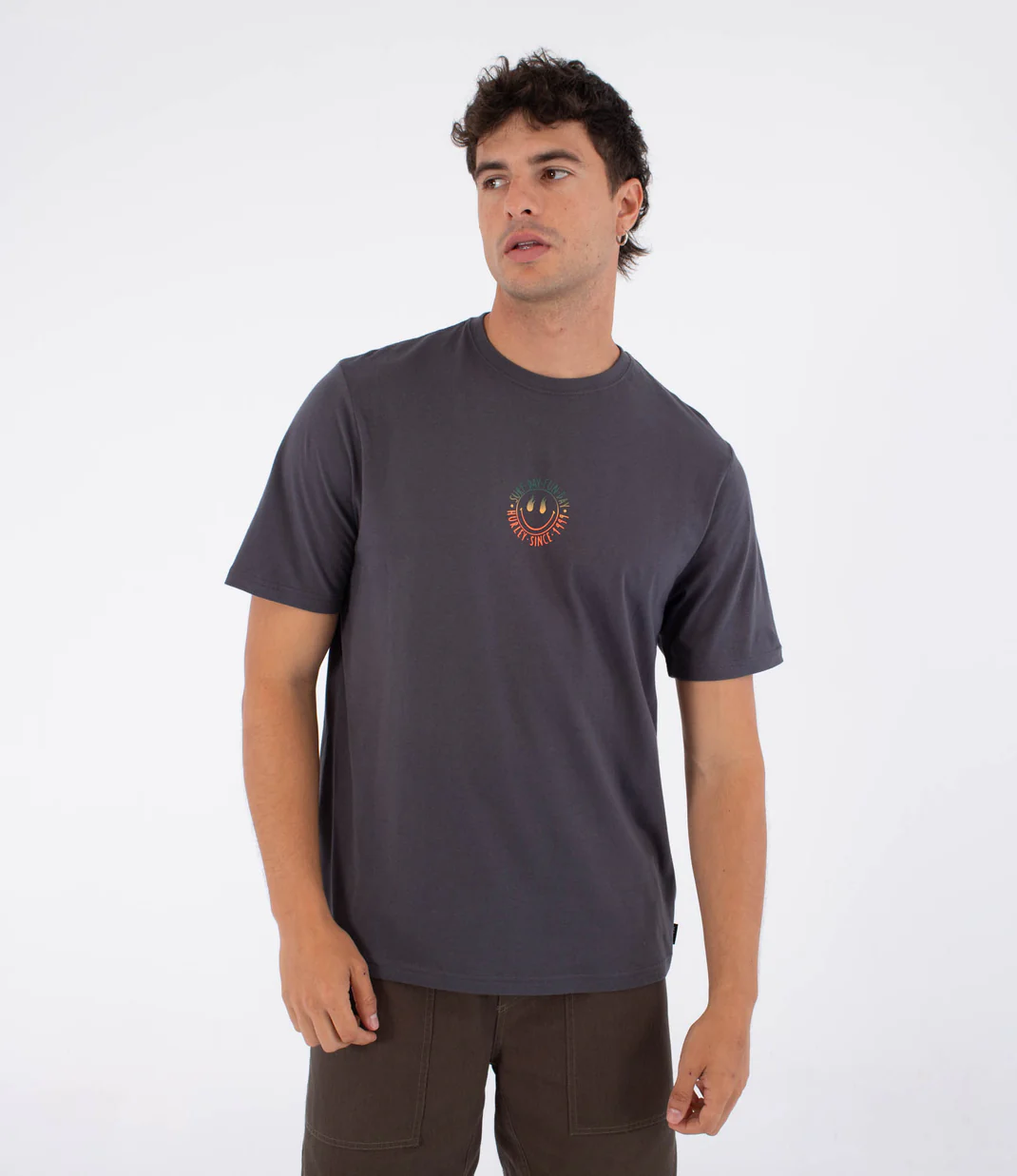 Camiseta Hurley manga corta Printing press rubel Gris