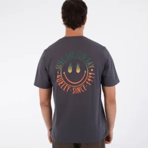 Camiseta Hurley manga corta Printing press rubel Gris