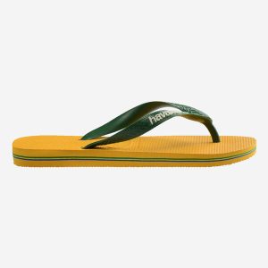 Sandalias Havaianas Brasil Logo Amarillas