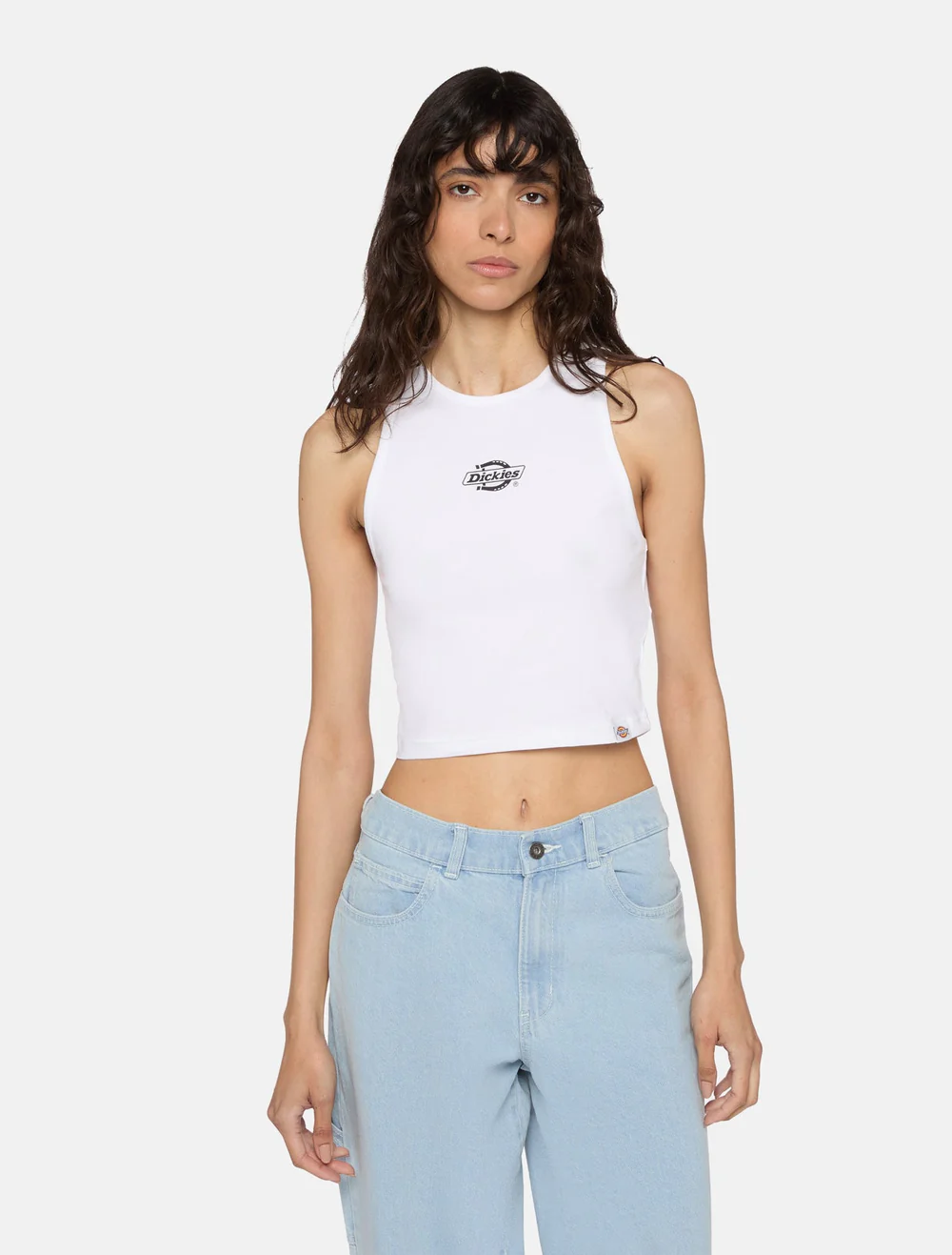 Camiseta Top Dickies de tirantes ligero Powers Blanco