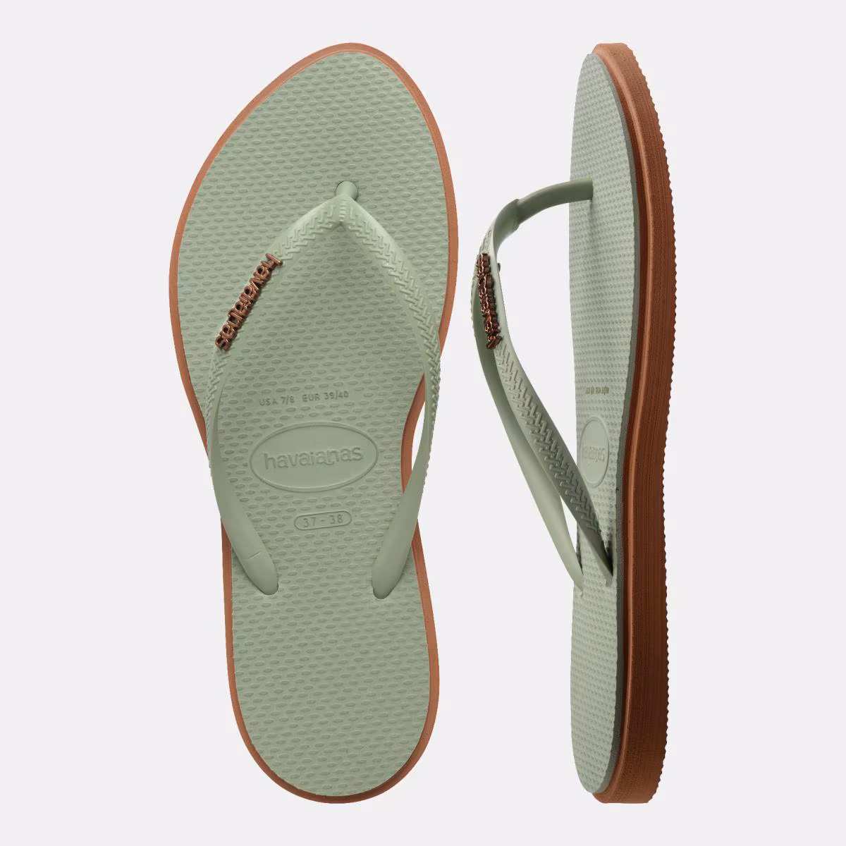 Sandalias Havaianas Slim Point Verde - Imagen 2