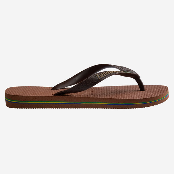 Sandalias Havaianas Brasil Logo Marrón