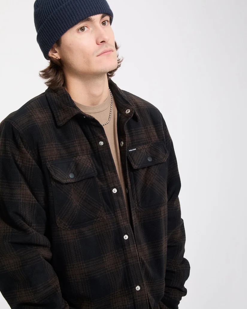 Cazadora Volcom Bowered Fleece Marrón - Imagen 5