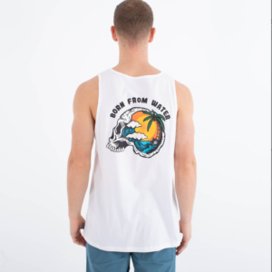 Camiseta Hurley de asillas Tank Printing Press Digeno Blanca