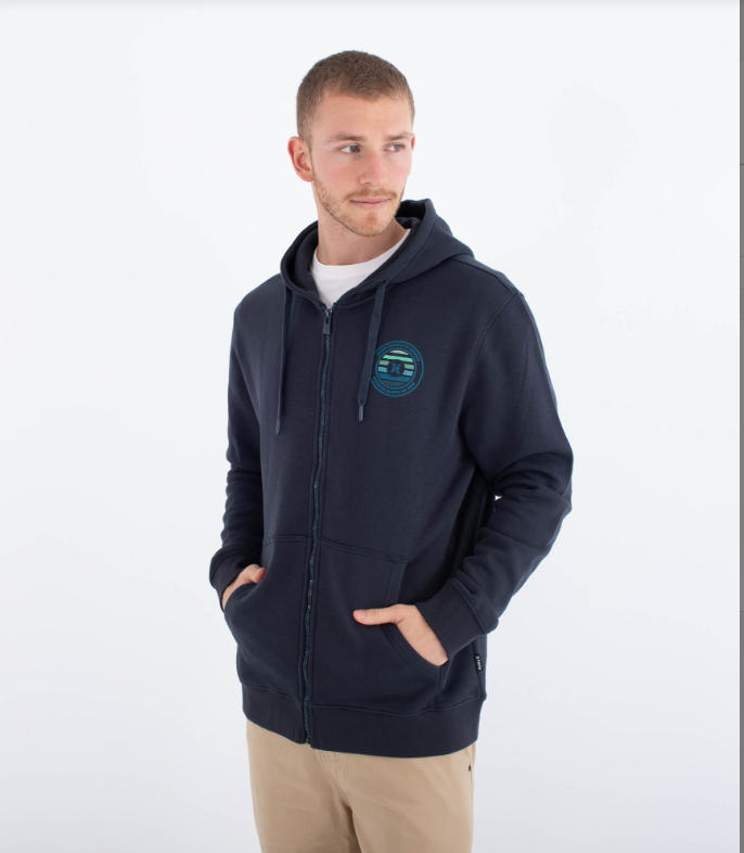 Sudadera Hurley con capucha Louis Zip Azul - Imagen 2