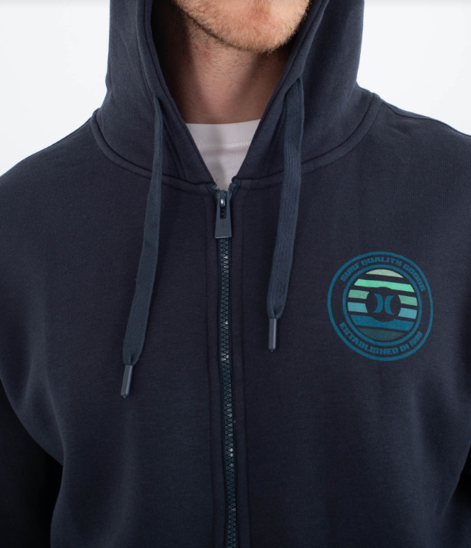 Sudadera Hurley con capucha Louis Zip Azul - Imagen 5