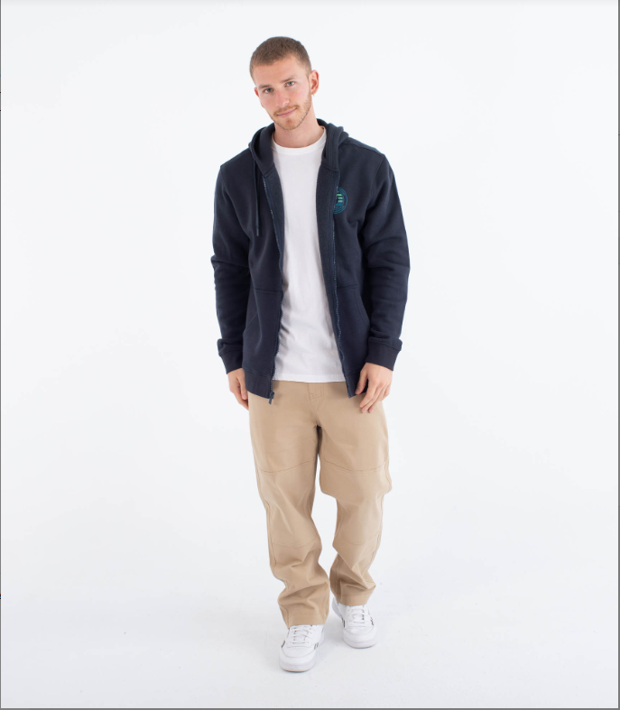 Sudadera Hurley con capucha Louis Zip Azul - Imagen 4