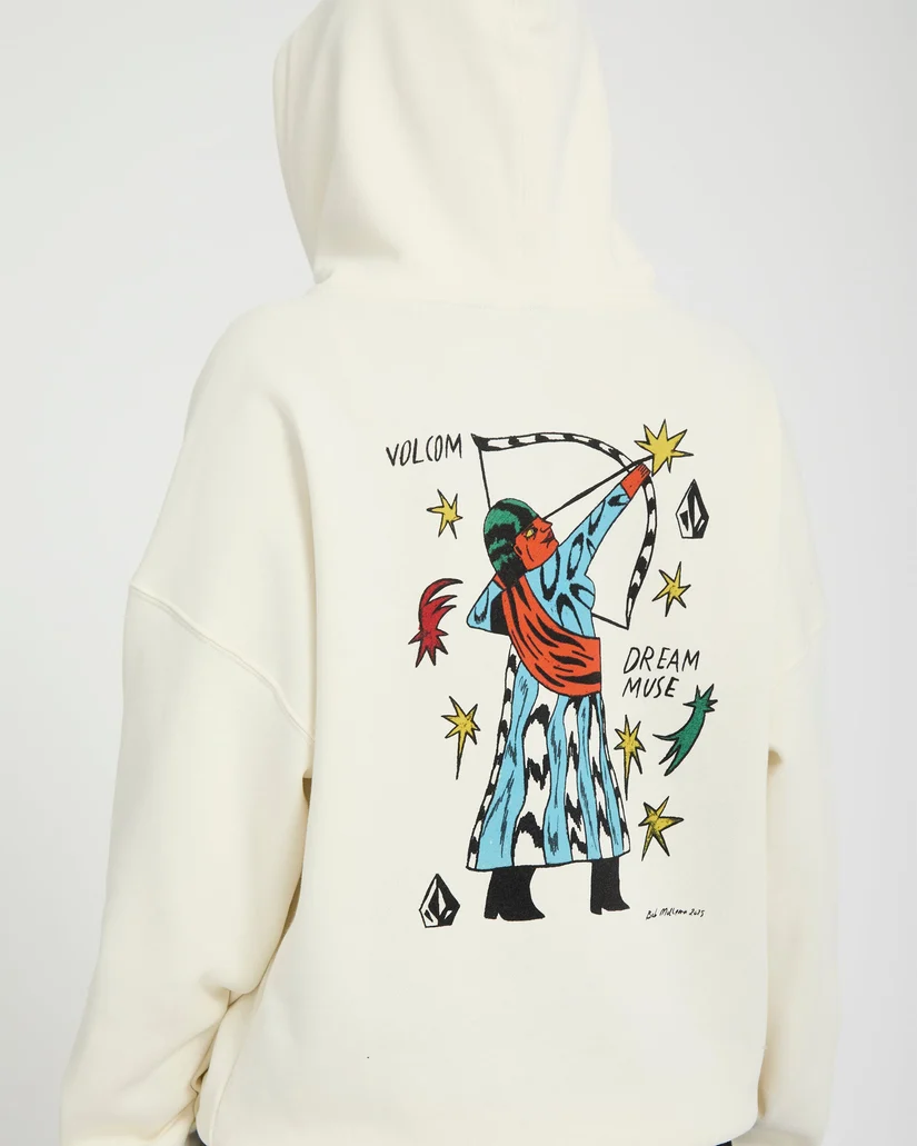 Sudadera Volcom con capucha Radical Daze Up Blanca - Imagen 3