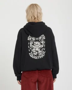 Sudadera Volcom con capucha Moove On Vintage Negra