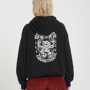 Sudadera Volcom con capucha Moove On Vintage Negra