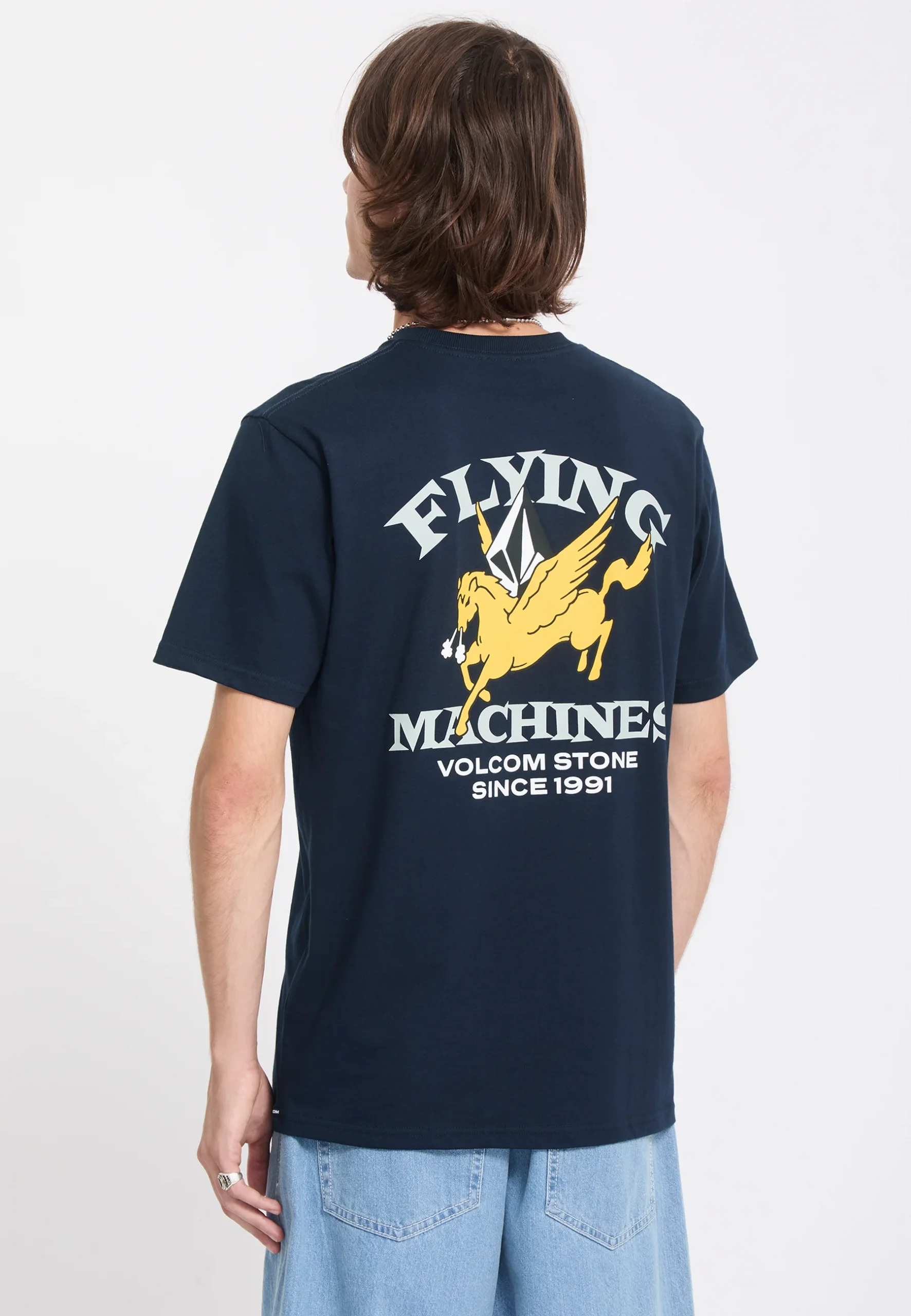 Camiseta Volcom Flying Machine Aul Marino