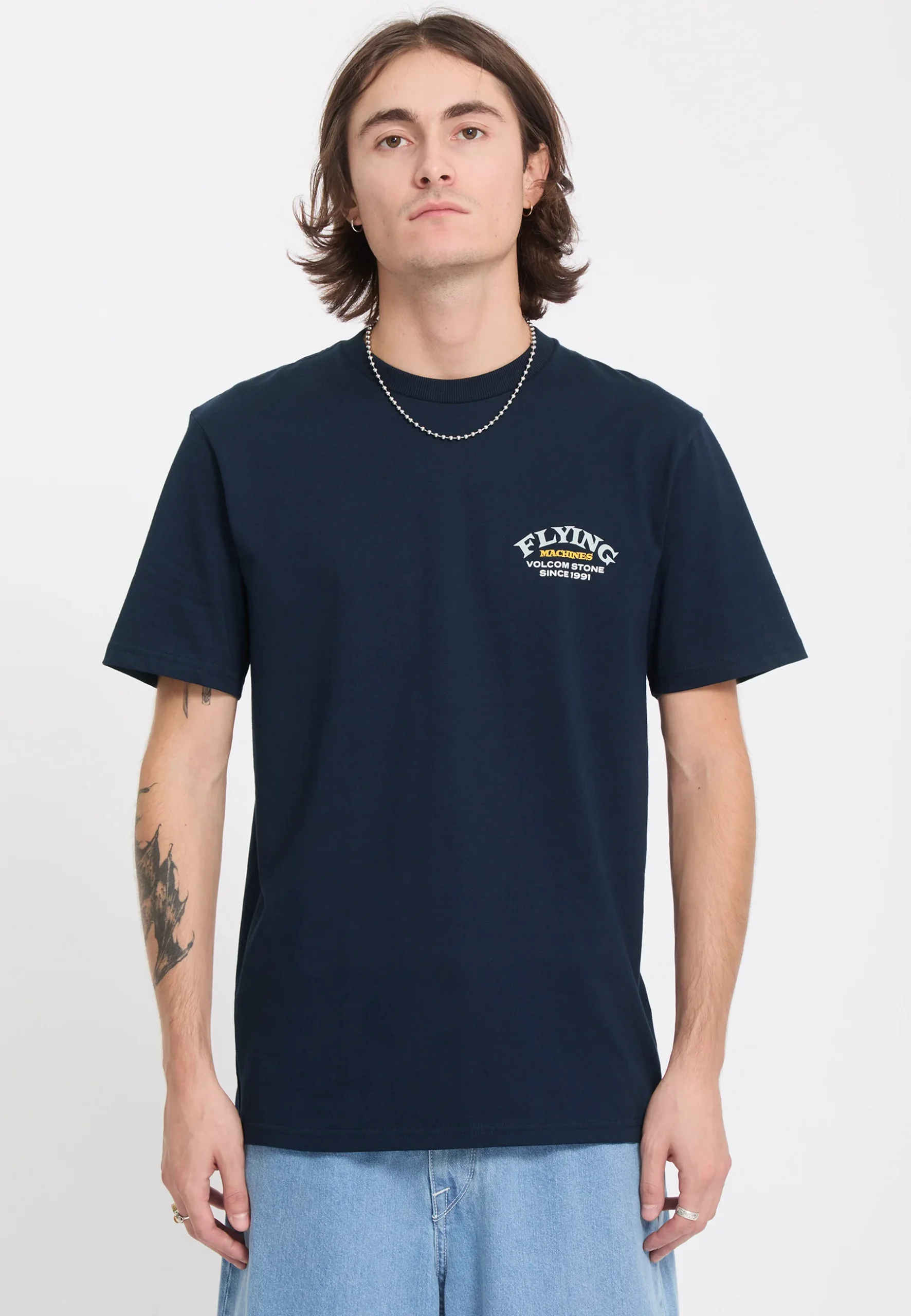 Camiseta Volcom Flying Machine Aul Marino - Imagen 3