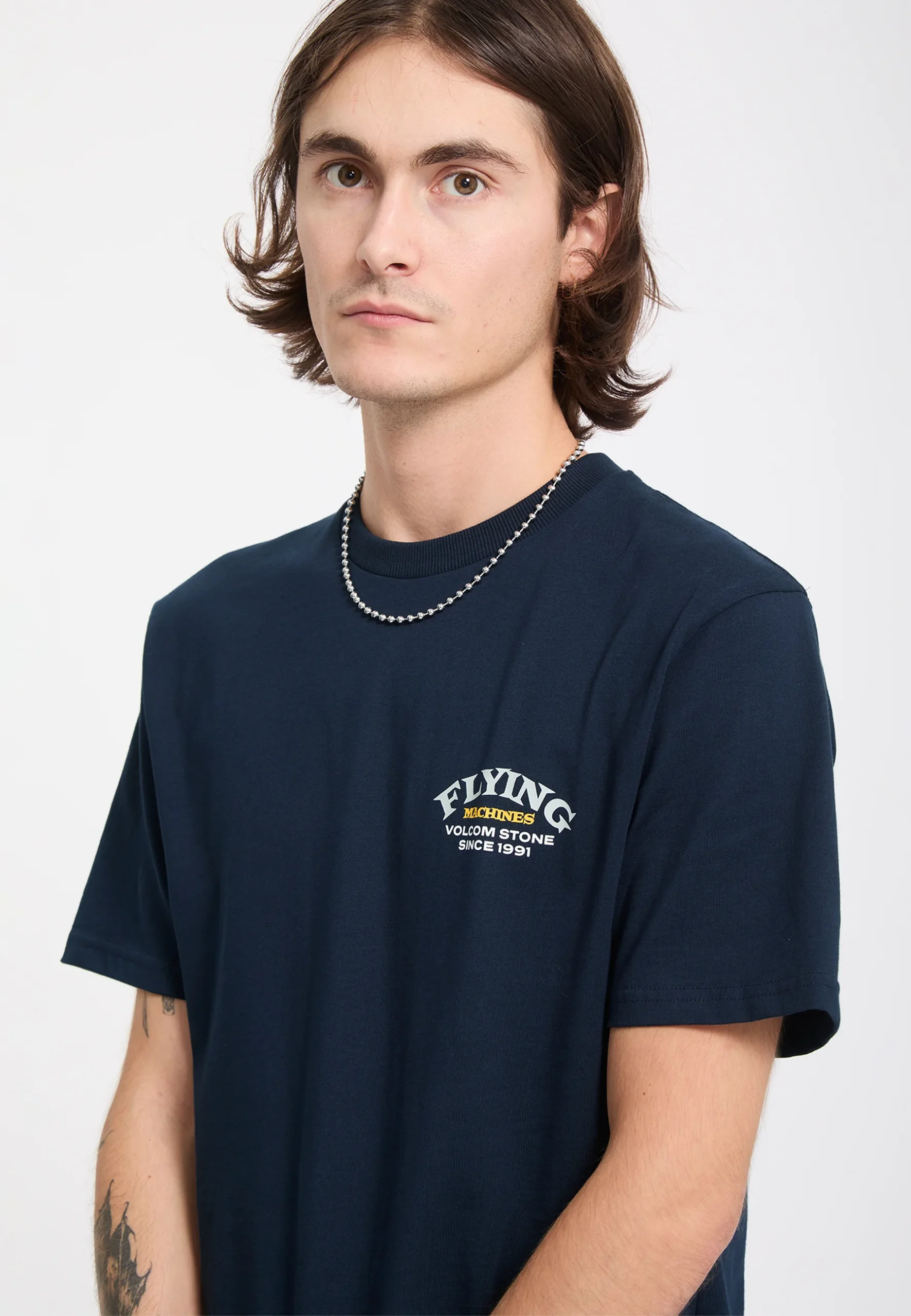 Camiseta Volcom Flying Machine Aul Marino - Imagen 5