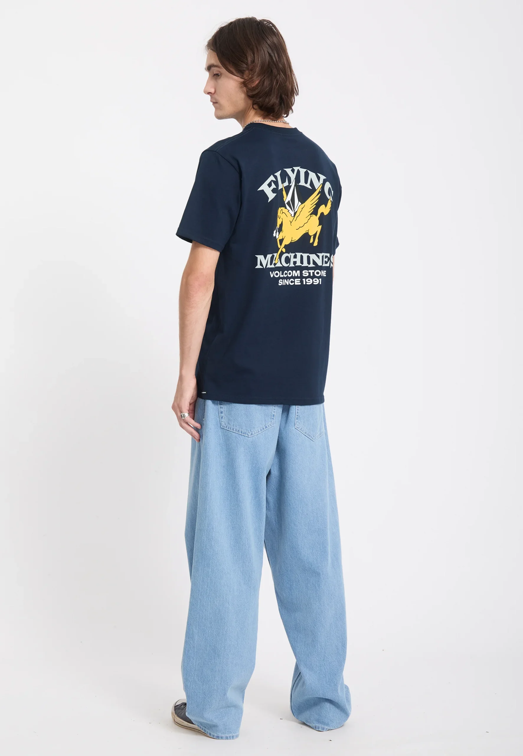 Camiseta Volcom Flying Machine Aul Marino - Imagen 2