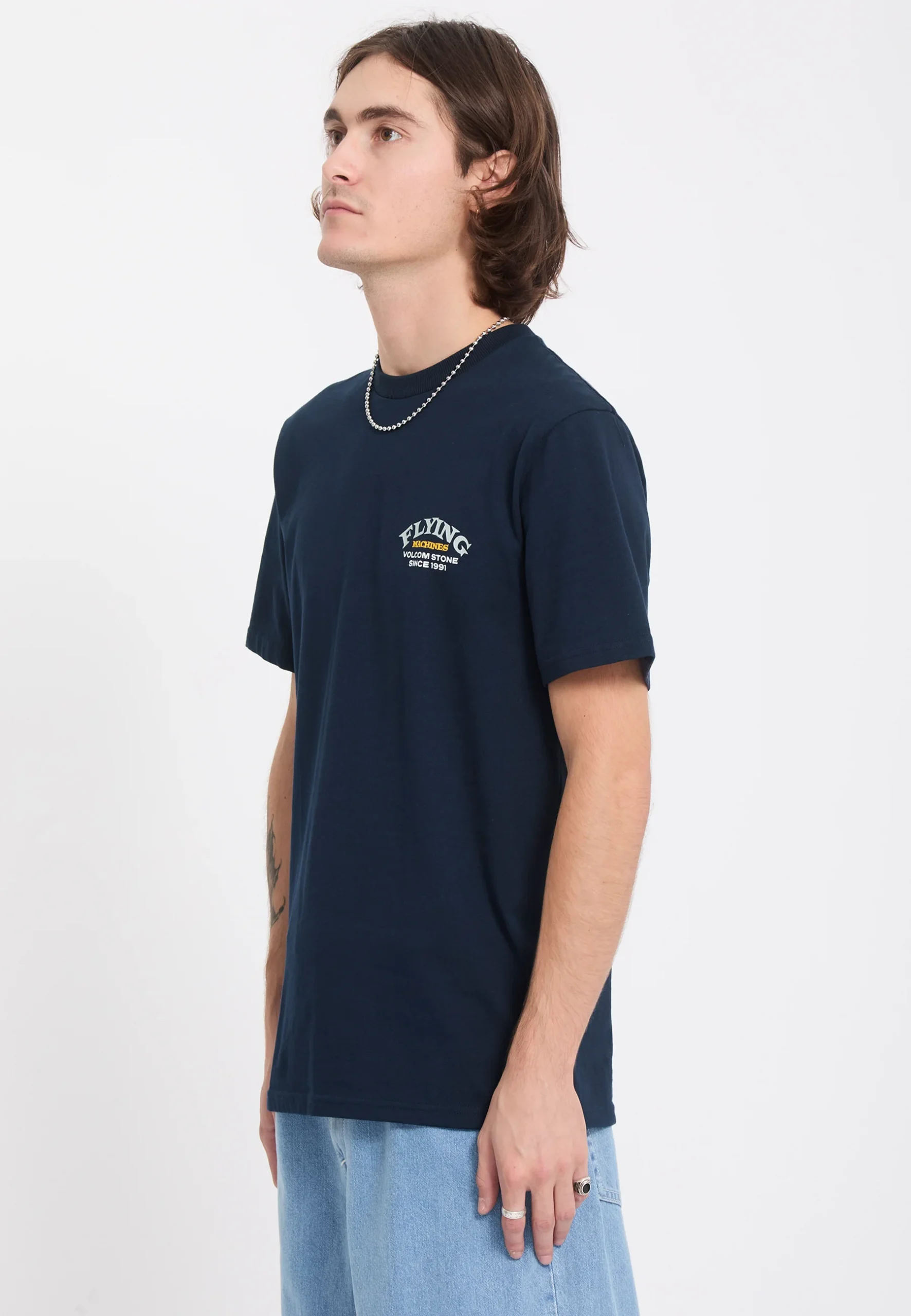 Camiseta Volcom Flying Machine Aul Marino - Imagen 6